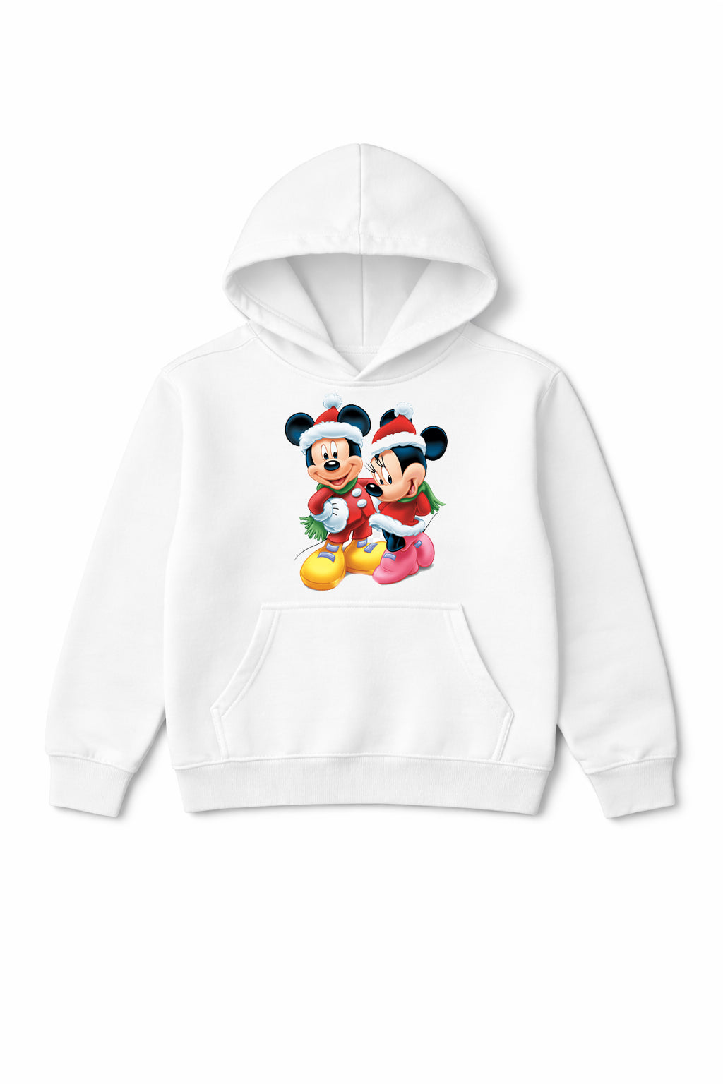 White Mickey and Minnie Mouse Hoodie