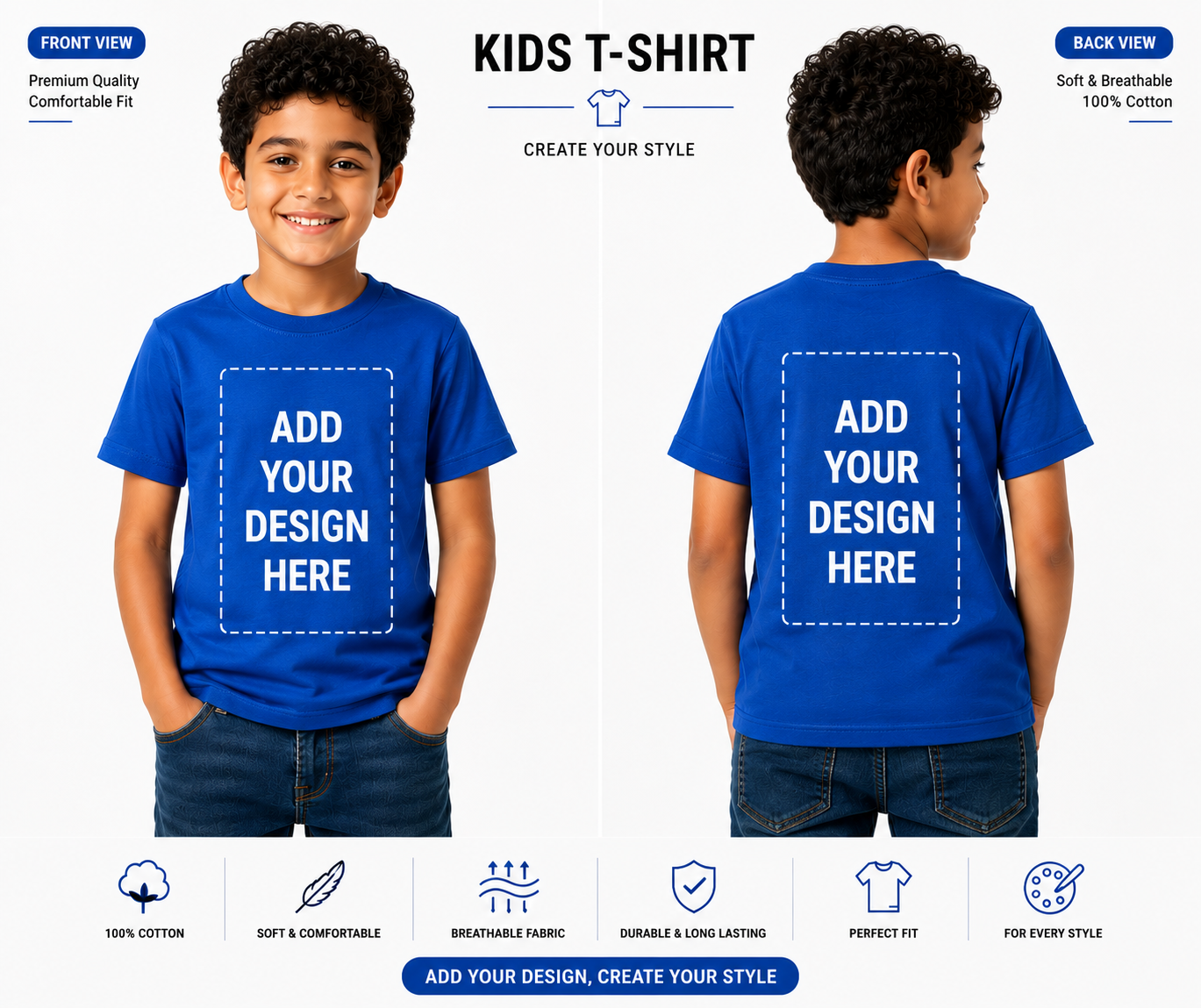 Customize Your Kids Tshirt - تيشرت مخصص للاطفال بتصميمك