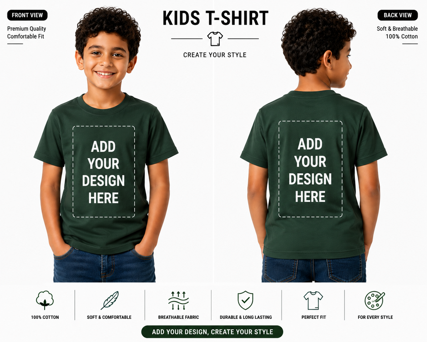 Customize Your Kids Tshirt - تيشرت مخصص للاطفال بتصميمك
